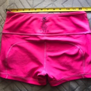 Feed Me Fight Me Athletic Shorts- PINK